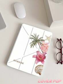 Ốp lưng máy tính bảng họa tiết cây dừa và hoa huệ, tương thích với iPad Air 11 inch M3 2025 / M2 2024, Air thế hệ thứ 5 2022, Air 8 2026 (11/13 inch), (A16) 11 inch thế hệ thứ 11 2025, tương thích với Samsung Galaxy Tab, Kindle Paperwhite thế hệ thứ 12 2024. Mặt lưng trong suốt, ốp bảo vệ họa tiết thời trang, chức năng tự động tắt/mở màn hình, bảo vệ bằng túi khí, phù hợp cho cả công việc văn phòng và làm quà tặng. - Nhiều màu - Xem 3