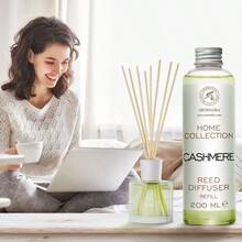 Refill Reed Diffuser Cashmere 200ml - Aroma Refill For Reed Diffuser - Long Lasting Home Fragrance - Air Freshener - Warm Scent - Aromatherapy - Home Decor - Air Diffuser Adults World Book Day - Default - View 8