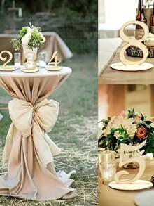 10个可重复使用的木质六边形镂空桌号牌，适用于婚礼、生日派对、酒吧、咖啡馆等场合，1套 - 多色 - 查看 4