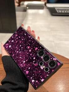 1个奢华璀璨心形防摔防滑黑色手机壳，兼容三星Galaxy A04e/A05s/A13/A14/A15/A34/A35/A50/A52/A53/A54/S21/S22/S23/S24/S25/S25Ultra - 黑色 - 查看 7