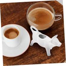 Ceramic Milk Jug Pull Flower Cup Coffee Syrup Espresso Frothing Pitcher Cream Pitcher Table Sauce Dispenser Steaming Cup Creamer Carafes Cow Ceramics Small Coffee - Default - View 5