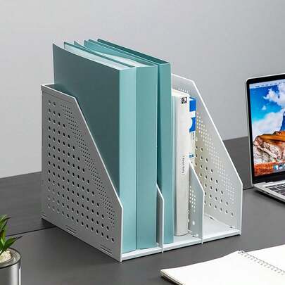 1个A4/A5三折/四折可调节书架，学生可折叠书架，桌面折叠架，学生礼物，办公用品，适合返校季