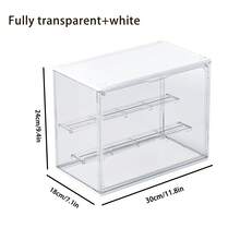 1pc Transparent Toy Display Cabinet, Cartoon Character Model Collection Storage Box, Dust-Proof Display Rack - Transparent - View 16