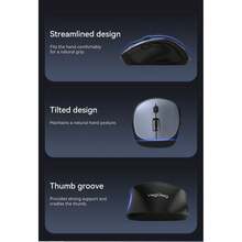 VegGieg 30dB 超静音 2.4G 无线鼠标，符合人体工学，多 DPI 可调，适用于电脑、笔记本电脑、办公设备，不含电池 - 查看 8