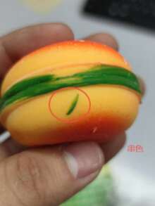 2件裝逼真迷你漢堡可拉伸快速回彈漢堡蛋糕裝飾模型趣味玩具 - 彩色 - 查看 3