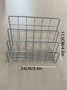 1/2pcs Modern Metal Bookshelf With 3 Storage Baskets, Minimalist Iron Desktop Organizer Rack, Desk Tidy Shelf, Bookshelf Storage Rack, Multi-Function Magazine Newspaper Storage Box, Suitable For Home Office Storage And Decoration - Multicolor - View 17