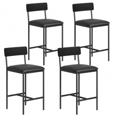 Dorvilesta Juego de mesa de comedor moderno para 2 con 3 estantes de almacenamiento, barra alta de desayuno de cocina con taburetes acolchados, juego de comedor ahorra espacio para espacios pequeños, apartamento