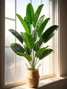 12/18/24 Leaves Large Artificial Banana Tree, Suitable For Indoor And Outdoor Placement, Ideal For Office, Garden Decor, Home Decor, Photography Backdrop, Father's Day, Mother's Day, Independence Day - Multicolor - View 7
