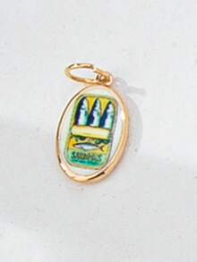 Bộ 1 mặt dây chuyền tráng men chủ đề kỳ nghỉ hè, phụ kiện trang sức có thể thay đổi bao gồm hình cây cọ, hoa anh đào và nhiều họa tiết khác, thích hợp để đeo nhiều lớp vòng cổ. - Nhiều màu - Xem 57