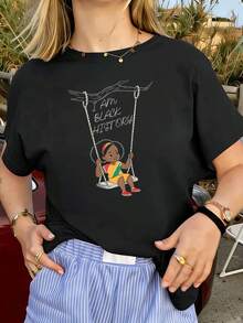 Women T-Shirts - Black - View 1