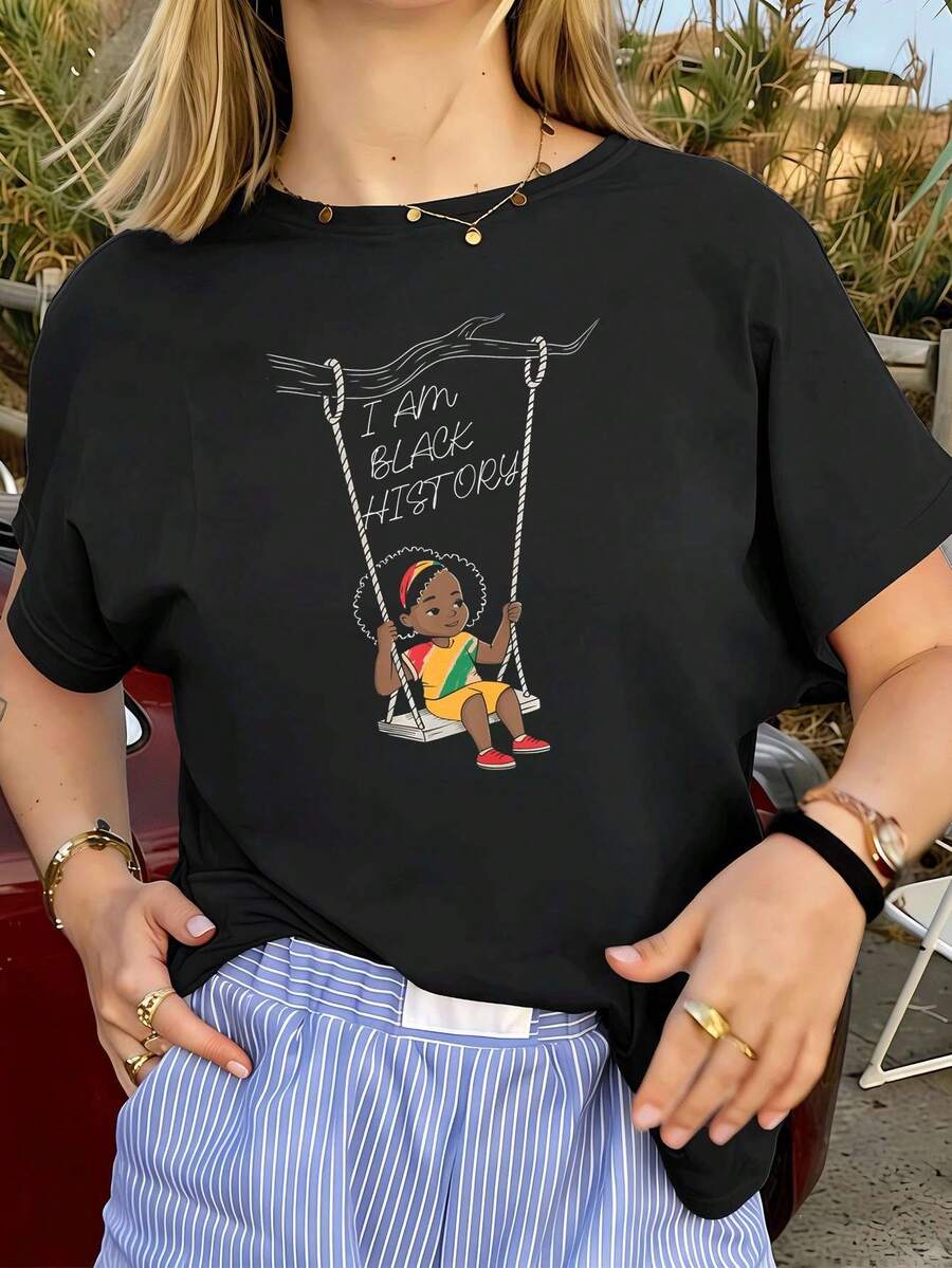 Women T-Shirts - Black - View 1