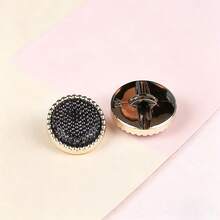 10pcs Round Rhinestone Metal Buttons, Luxury Full Diamond Decorative Sewing Buttons For Coat Jacket Sweater Clothing DIY Accessories - 10pcs - View 7
