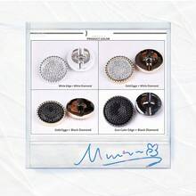 10pcs Round Rhinestone Metal Buttons, Luxury Full Diamond Decorative Sewing Buttons For Coat Jacket Sweater Clothing DIY Accessories - 10pcs - View 5