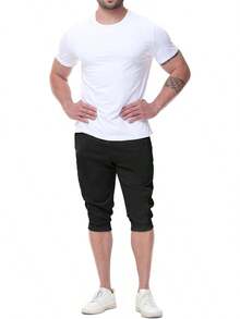 Men's Casual 3/4 Jogger Pants For Gym Training And Workouts - Coffee - 查看 4