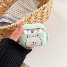 Cute Puppy Pattern Protective Case For AirPods 1/2/3/4/Pro2/Pro3 Bluetooth Earphones, Designed Specifically For Apple Wireless Earphones - Mint Green - View 5