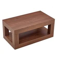 Modern 2-Tier Bathroom Vanity, Rectangular Mid-Table With Open Shelf. The Double Layer Is Superior To MDF. Stable And Wide-Angle, Easy To Assemble. - Brown - View 7