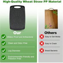 1pc Thick & Durable Plastic Cutting Board, Minimalist Solid Dark Gray Square Double-Sided Non-Slip Design, Machine Washable, Suitable For Daily Cooking, Holiday Gatherings, And Kitchen Prep - Black - View 5
