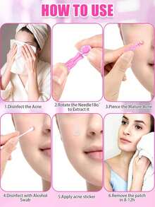 50 kim nặn mụn vô trùng, dụng cụ lấy mụn đầu đen dùng một lần, loại bỏ mụn và mụn đầu đen hiệu quả, phù hợp với mọi loại da, dụng cụ làm sạch da tại thẩm mỹ viện và tại nhà. - Nhiều kiểu dáng - Xem 3