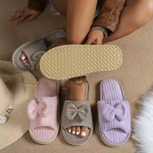 Who Can Resist The Gentle Bowknot! EVA Open-Toe Slippers Are Super Stylish To Wear In Spring And Autumn - Women's Slippers - View 5