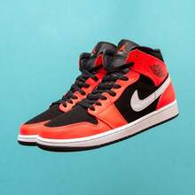 Nike Air Jordan Retro 1 Mid SE Black White Red Casual Shoes Men's HV4091-006 | Comfortable - Đỏ - Xem 2