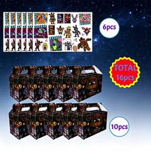 Five Nights at Freddy's 16個 0.65L 卡通遊戲紙製禮品盒－大容量手提派對伴手禮盒，適用畢業、生日、婚禮、聖誕節、房間裝飾、居家裝飾 - FNAF 紙匣 刺青貼 - 查看 7