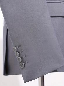 2pcs Men's Suit Set, Jacket + Trousers, Fashion Quality, Suitable For Weddings, Parties Or Formal Events - Grey - View 6