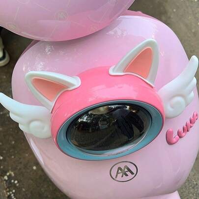 yucen Electric Motorcycle Angel Wings & Cat Ear Cute Decorative Sticker, Helmet Accessories, Suitable For YADEA