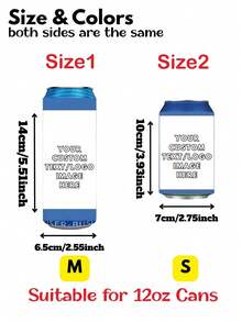 1/5/10件個性化客製照片易開罐保冷套，客製肖像飲料保溫套，多尺寸趣味派對小禮物，適用生日與單身派對，可愛母親節禮物送給家人朋友，可重複使用飲料罐保冷套 - 彩色 - 查看 2