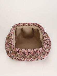 Sac à main rétro imprimé pour femmes OUYUAN, sac à main plissé bohème, sac à fermeture à pression raffiné et pratique de haute qualité, sac de plage et de vacances d'été. Convient pour un usage quotidien décontracté, les fêtes de vacances, les voyages, les banquets. C'est un cadeau exquis pour la famille, les amis et les partenaires. - Multicolore - Voir 9