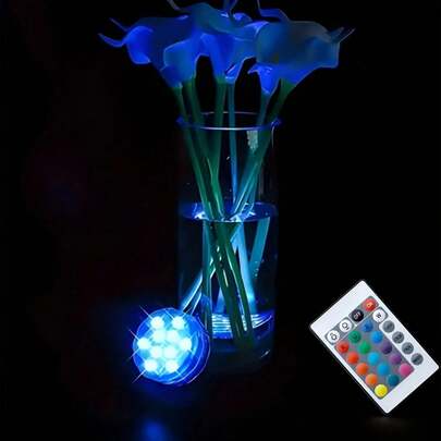 4pcs/Set Swimming Pool Lights, LED Underwater Lights, Pool Lights With 16 Color Choices Remote Control, Suitable For Swimming Pool, Aquarium, Vase, Bathroom, Hot Tub, Easter, Pool Wedding, Spa, Party, Prom