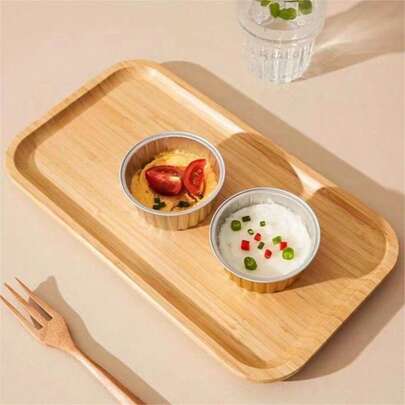 Khay phục vụ hình chữ nhật bằng tre, đĩa đựng thức ăn bằng gỗ tự nhiên, dễ dàng vệ sinh, khay đa năng dùng cho nhà bếp, bữa sáng, cà phê và trang trí nhà cửa.