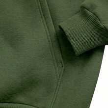 Set Of 3 Comfortable Kangaroo Hoodie Sweatshirts For Casual Style - 綠色,棕色和米色 - 查看 6