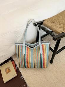 Large Capacity Handbag For Women, New Arrival Fashion Versatile Commuter Shoulder Tote Bag - Multicolor - View 7