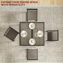 Dining Table And Chairs Set 2, Dining Room Sets, Rectangular Space Saving Table And 2 Chairs For Compact Kitchens, Steel Frame, Grey Wood-Effect - Rustic Brown - View 11