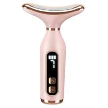 Masseur de cou et de visage portable rechargeable, 7 modes d'éclairage, 3 réglages de vitesse, masseur compact pour la maison et les voyages pour les femmes, cadeau parfait - Multicolore - Voir 12