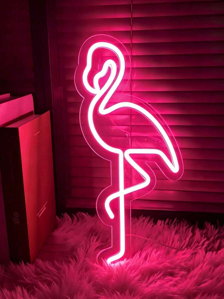 Đèn neon hình chim hồng hạc - Nguồn điện USB, thích hợp sử dụng trong gia đình, phòng ngủ, tiệc sinh nhật, đám cưới hoặc làm quà tặng. - Nhiều màu - Xem 1