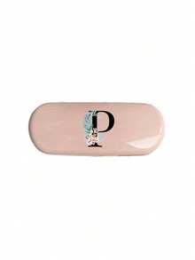 Hard Eyeglass Case With A-Z Letter & Pink Daisy Flower Print, Portable Protective Eyewear Case, Waterproof Dustproof Glasses Storage Box, Suitable For Students Daily Use, Mother's Day Gift, Fits Regular Glasses And Fashion Glasses - Multicolor - View 21