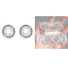 A Set Of Contact Lens Case With Tweezers (Including Lens Removal Tool), Portable Travel Daily Accessory, Premium Christmas Gift, Festive Atmosphere Props, Christmas Cosplay Gear, Christmas Presents, Christmas Accessories - 彩色 - 查看 2