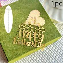 1pc/3pcs/6pcs Acrylic Flower & Butterfly Mother's Day Cake Topper, Suitable For Mother's Day, Mom's Birthday Party DIY Cake & Dessert Decoration - Multicolor - View 31