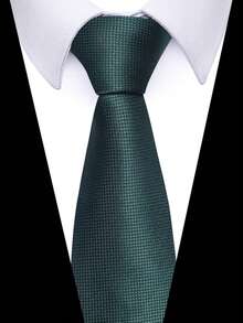 AlanKing 1pc Formal Solid Color 8cm Wide Men's Necktie, Essential Suit Accessory For Formal Business And Wedding Occasions - Color Mixing - View 7