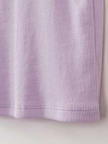 mini bala Young Girl Summer Cami Top 2026 New Soft Cotton Stretch Breathable Color Block Sleeveless Camisole Cute Casual For Daily Wear Kindergarten Outdoor Play - Purple - View 8