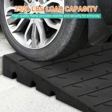 Techigher Rubber Kerb Ramp, Heavy Duty Threshold Ramp, Non-Slip Driveway Curb Ramp For Car Truck Step Doorways Sidewalk Wheelchairs Bike Scooter Pavement Motorhome - 61*107*6.3cm - View 6