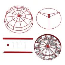 Golf Basket 24-Chain Disc 25.39in Iron Target With Wind-Resistant Base For Backyard Park Practice Etc - 紅色 - 查看 11