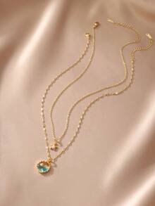 2 piezas Collares colgantes de ballena azul de verano fresco, versátiles y de moda, unisex, adecuados para uso diario u ocasiones especiales - Multicolor - Ver 3
