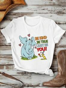 Dam-T-shirts - Vitt - Visa 1