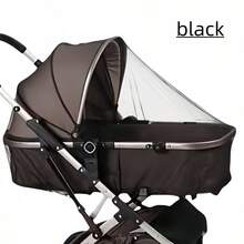 Màn chống muỗi màu đen cho xe đẩy em bé, màn chống muỗi cho nôi em bé, màn chống muỗi che phủ toàn diện cho xe đẩy em bé, màn chống muỗi lưới mật độ cao màu đen co giãn. - màu đen - Xem 1