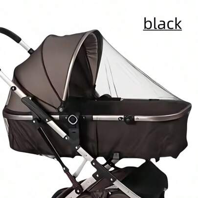 Màn chống muỗi màu đen cho xe đẩy em bé, màn chống muỗi cho nôi em bé, màn chống muỗi che phủ toàn diện cho xe đẩy em bé, màn chống muỗi lưới mật độ cao màu đen co giãn.