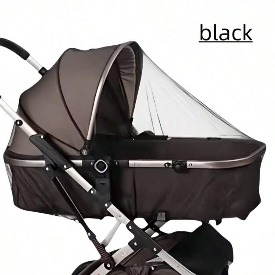Màn chống muỗi màu đen cho xe đẩy em bé, màn chống muỗi cho nôi em bé, màn chống muỗi che phủ toàn diện cho xe đẩy em bé, màn chống muỗi lưới mật độ cao màu đen co giãn. - màu đen - Xem 1