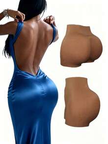 Seamless Butt Lift High Waist Shaping Panties, Booty Enhancing Tummy Control Underwear For Women - Bronze - View 1