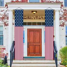 250th Anniversary Of American Independence July 4th Porch Banner Set, Star Spangled Patriotic Door Curtain Decoration, Red, White, And Blue Independence Day Hanging Flag Suitable For Family Courtyard Parties, Patriotic Family And Veterans Celebration Decoration, Indoor And Outdoor Front Door Decoration - View 7